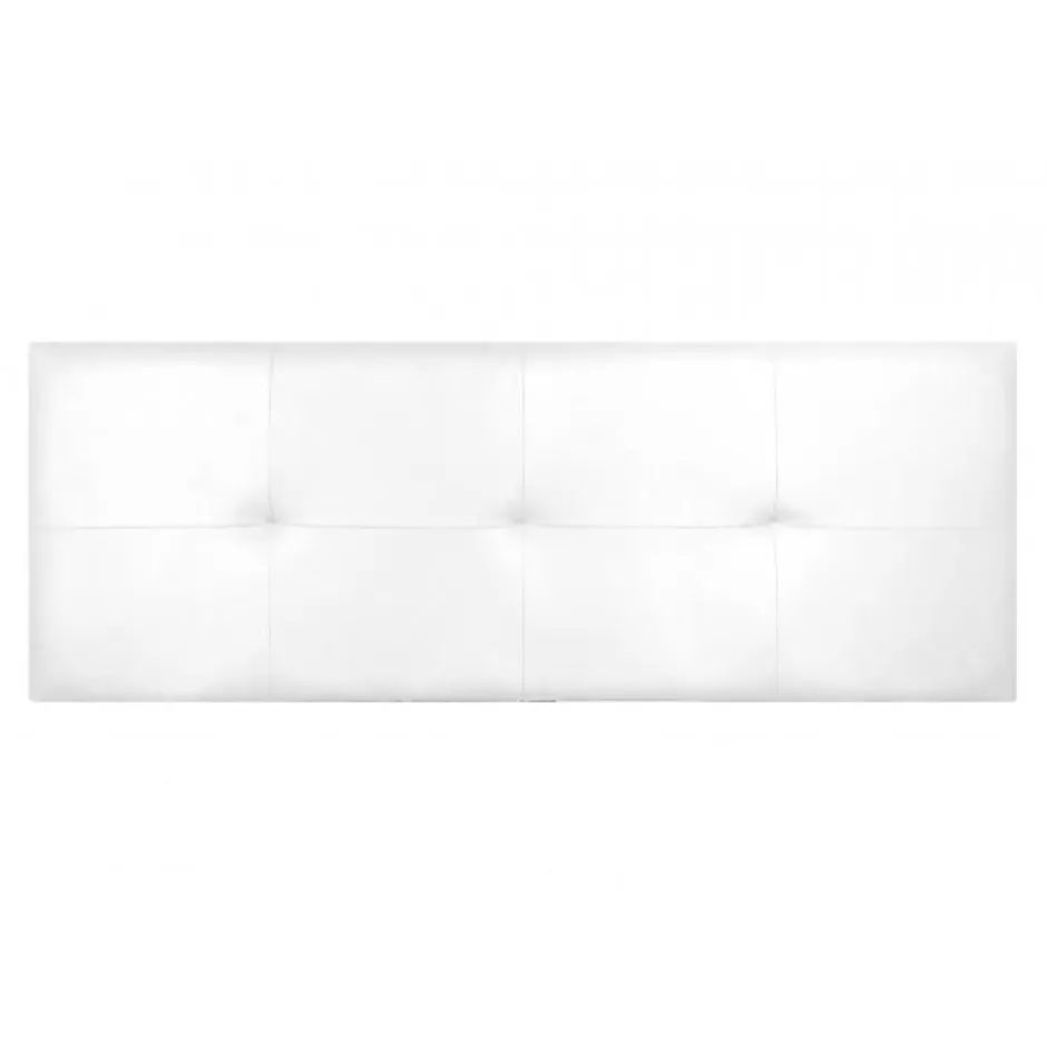 Eccox Tête de lit - - Cala - Similicuir blanc - 160 cm - Rembourrage en mousse HR