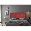 Eccox Tête de lit - - Dalia - Tissu Aqualine - Rouge - 190 cm - Rembourrée