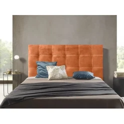 Eccox Tête de lit - - Iris Orange - Tissu antitache - 115 cm - Design contemporain