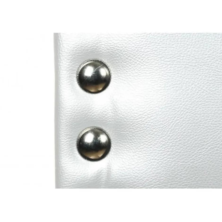 Eccox Tête de lit - - Lily - Similicuir blanc - 130 cm - Design moderne et élégant