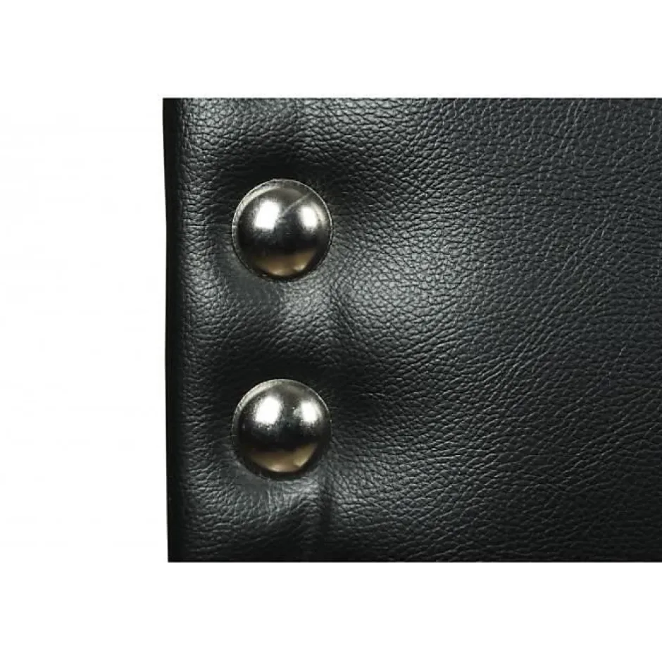 Eccox Tête de lit - - Lily - Similicuir noir - 120 cm de hauteur - Rembourrage en mousse HR
