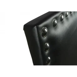 Eccox Tête de lit - - Lily - Similicuir noir - 120 cm de hauteur - Rembourrage en mousse HR