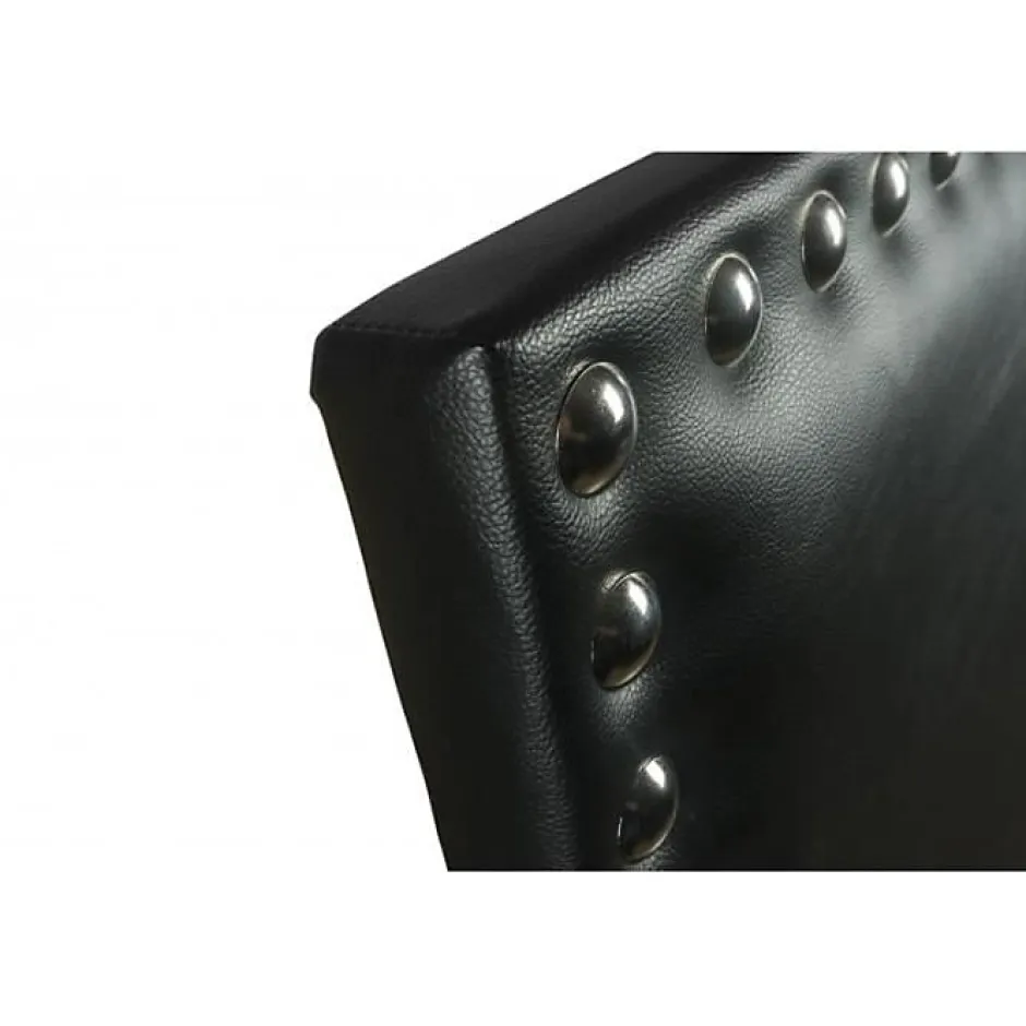 Eccox Tête de lit - - Lily - Similicuir noir - 130 cm - Design classique et élégant