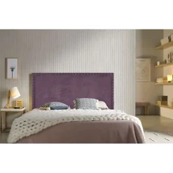 Eccox Tête de lit - - Lirio - Tissu violet - Antitache - 160 cm de large