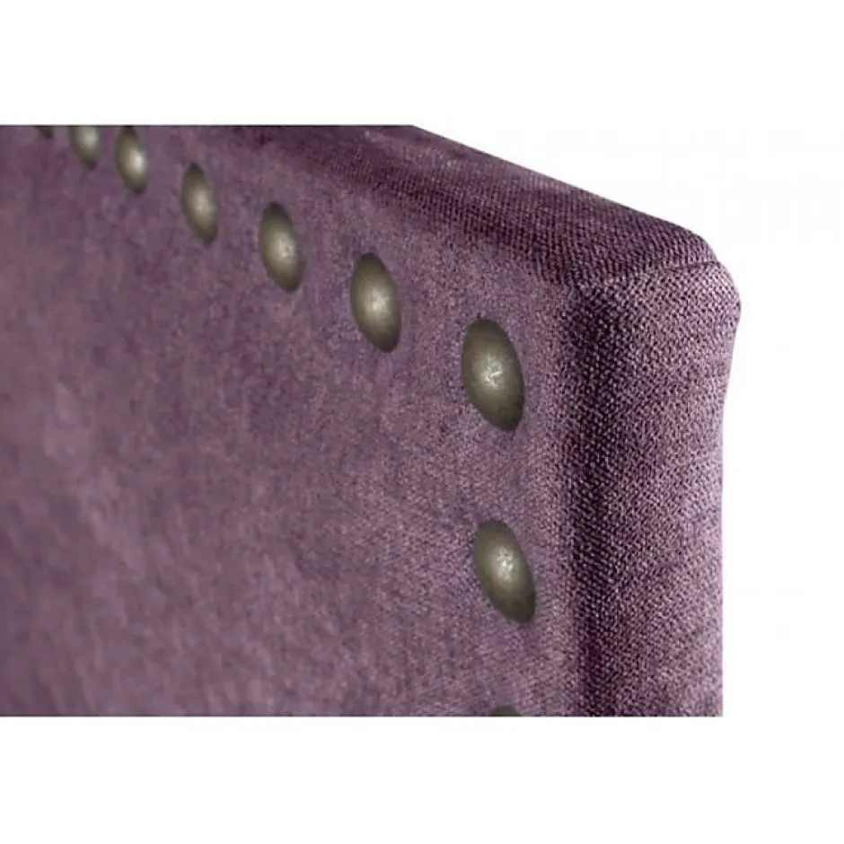 Eccox Tête de lit - - Lirio 145 - Tissu antitache - Violet - Hauteur 120 cm New