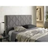Eccox Tête de lit - - Rubi - Tissu Aquaclean - Gris - 160x115x8 cm New