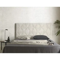 Eccox Tête de lit - - Rubi - Tissu Aquaclean - Gris - 110x110 cm