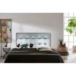 Eccox Tête de lit - - Silver Iris - Similicuir - 130 cm - Design contemporain - Garantie 2 ans