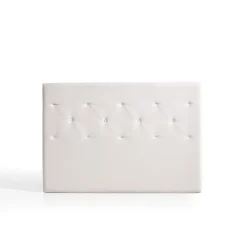Eccox Tête de lit - - Zafiro - Similicuir - Blanc - 115x115x8 cm