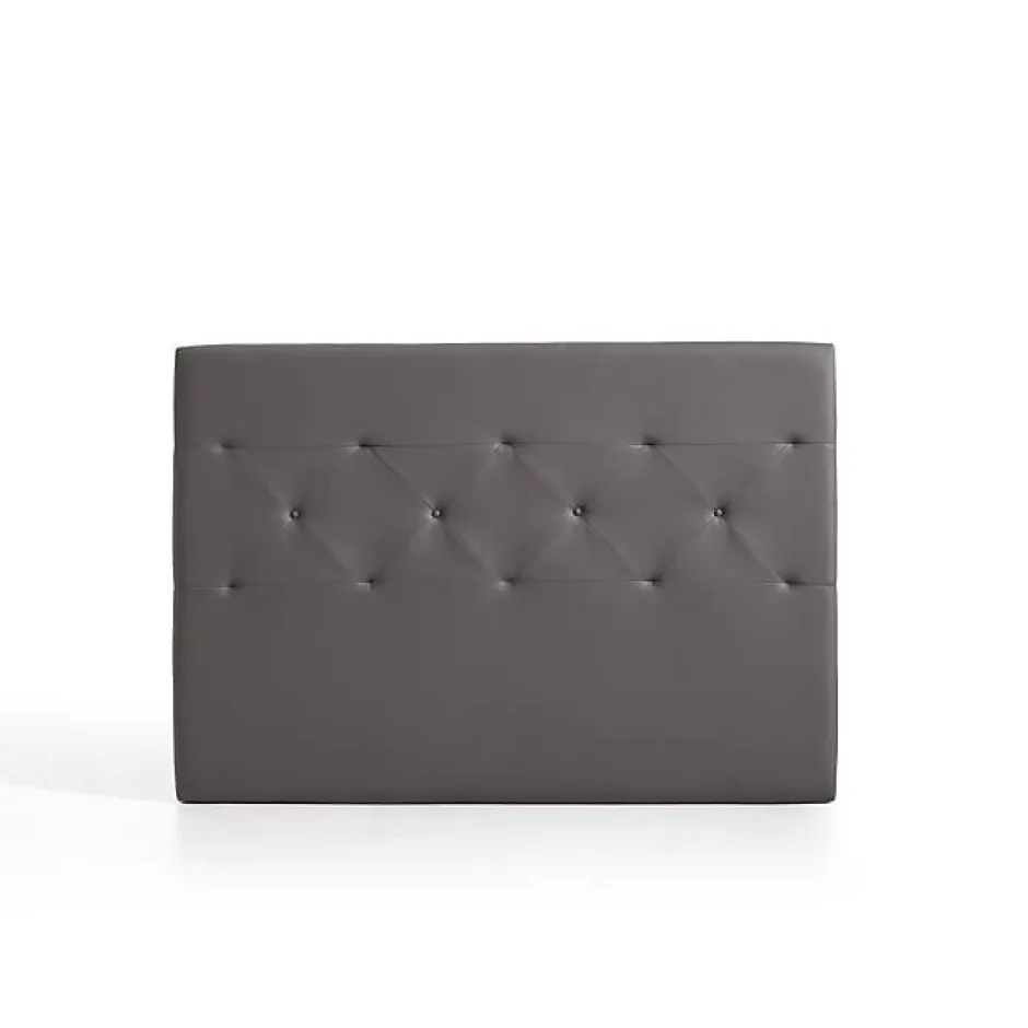 Eccox Tête de lit - - Zafiro - Similicuir - Gris - 160 cm - Aquaclean