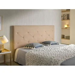Eccox Tête de lit - - Zafiro - Tissu Aquaclean - 120 cm - Camel - Design contemporain