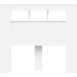 Vidaxl Tête de lit à LED blanc 120x18,5x103,5 cm bois d'ingénierie New