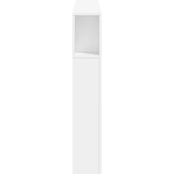 Vidaxl Tête de lit à LED blanc 160x18,5x103,5 cm bois d'ingénierie