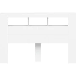 Vidaxl Tête de lit à LED blanc 160x18,5x103,5 cm bois d'ingénierie
