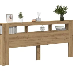 Vidaxl Tête de lit à LED chêne artisanal 220x18,5x103,5 cm Outlet