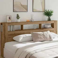 Vidaxl Tête de lit à LED chêne artisanal 220x18,5x103,5 cm Outlet
