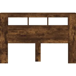 Vidaxl Tête de lit à LED chêne fumé 160x18,5x103,5cm bois d'ingénierie Online
