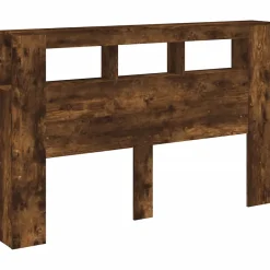 Vidaxl Tête de lit à LED chêne fumé 160x18,5x103,5cm bois d'ingénierie Online