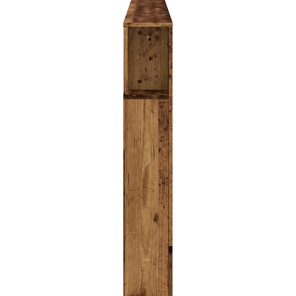 Vidaxl Tête de lit à LED vieux bois 220x18,5x103,5cm bois d'ingénierie
