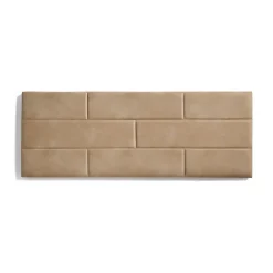 Eccox Tête de lit 80 Mur de Briques Tissu Anti-Tache 112x57x5cm Camel Clair. Hot
