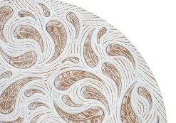 Giner y Colomer SL Tête de lit - panneau décoratif artisanal en MDF blanc décapé