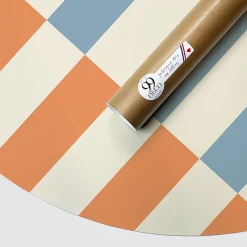 99Deco Tête de lit - Rythmo - intissé 225g/m² - pré-encollé - Orange - 110x180cm Online