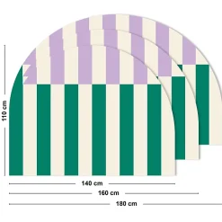 99Deco Tête de lit - Rythmo - intissé 225g/m² - pré-encollé - Violet - 110x160cm Best
