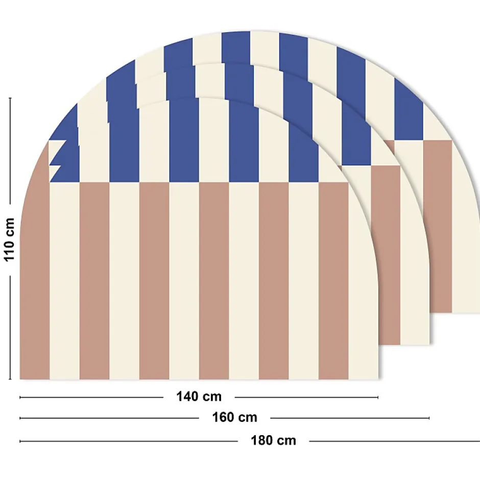 99Deco Tête de lit - Rythmo - intissé 225g/m² - pré-encollé - Bleu - 110x180cm Hot