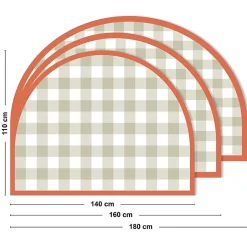 99Deco Tête de lit - Vichy - intissé 225g/m² - pré-encollé - Vert - 110x140cm