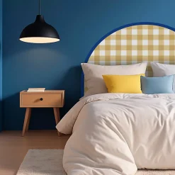 99Deco Tête de lit - Vichy - intissé 225g/m² - pré-encollé - Jaune - 110x180cm