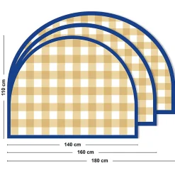 99Deco Tête de lit - Vichy - intissé 225g/m² - pré-encollé - Jaune - 110x180cm