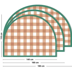 99Deco Tête de lit - Vichy - intissé 225g/m² - pré-encollé - Rouge - 110x160cm