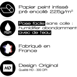 99Deco Tête de lit - Vichy - intissé 225g/m² - pré-encollé - Rouge - 110x180cm Best