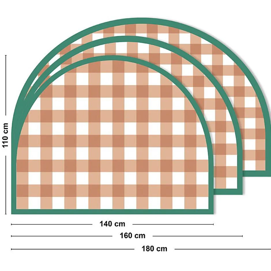 99Deco Tête de lit - Vichy - intissé 225g/m² - pré-encollé - Rouge - 110x140cm