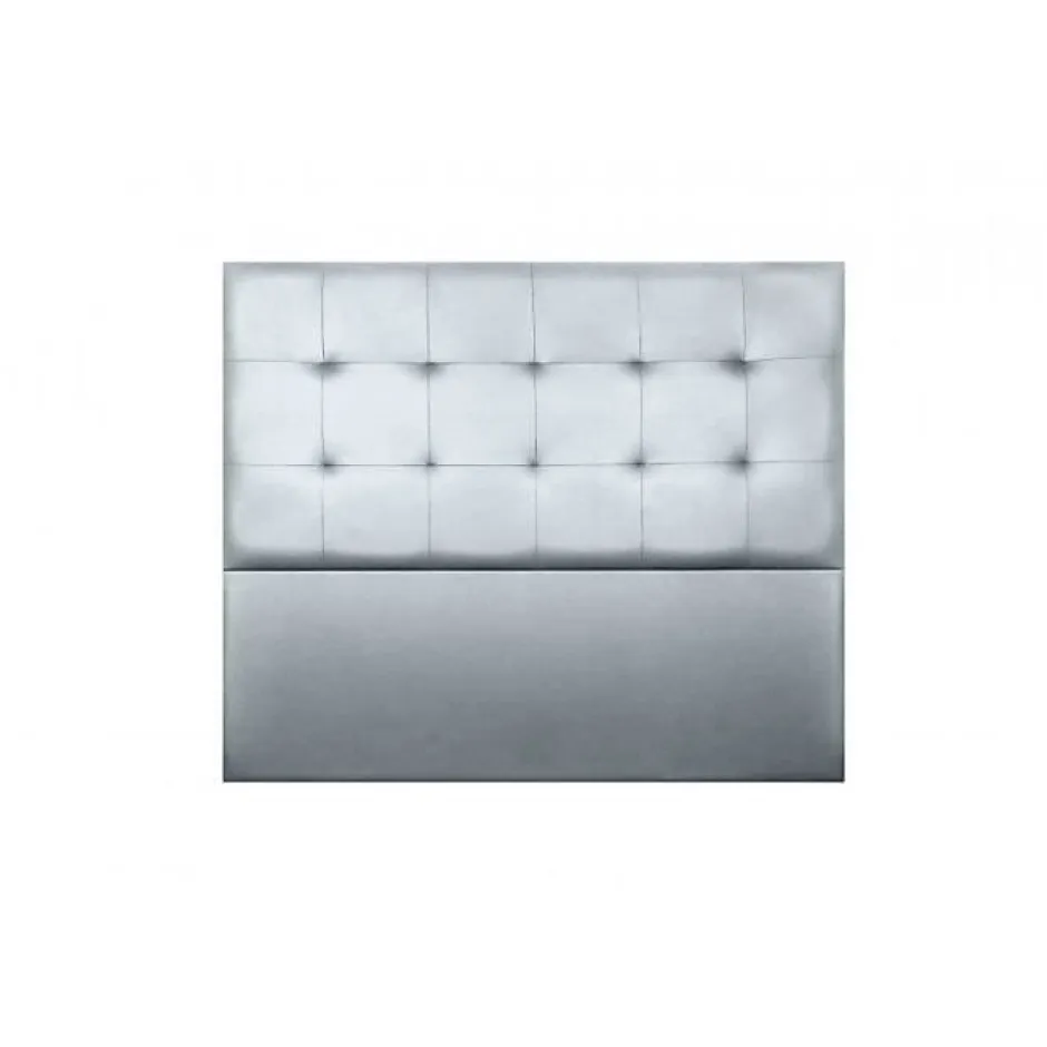 Eccox Tête de lit Aster en similicuir argenté 130 Clearance