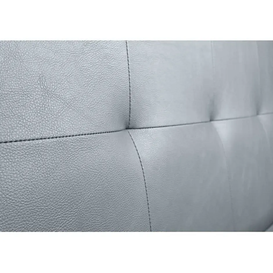 Eccox Tête de lit Aster en similicuir argenté 130 Clearance