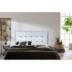 Eccox Tête de lit Aster en similicuir argenté 130 Clearance