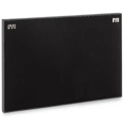 Vs Venta-Stock Tête de lit Aura recouverte de tissu Gris Foncé 90x60 cm