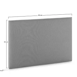 Vs Venta-Stock Tête de lit Aura recouverte de tissu Gris Foncé 90x60 cm