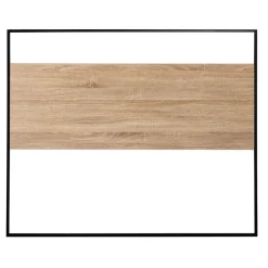 IDMarket Tête de lit avec fixations murales DETROIT 145 cm bois et métal noir design industriel Sale