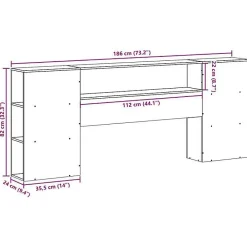 Vidaxl Tête de lit avec rangement cire marron 180cm bois massif de pin Outlet