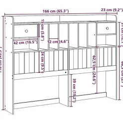 Vidaxl Tête de lit avec rangement cire marron 160cm bois massif de pin