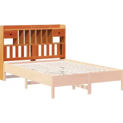 Vidaxl Tête de lit avec rangement cire marron 160cm bois massif de pin