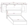 Azura Home Design Tête de lit avec rangement Armoire - pont de lit PANAMA 10/HG/W/1-1A blanc/blanc brillant 282x91x35cm Discount