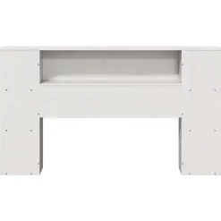 Vidaxl Tête de lit avec rangement blanc 160 cm bois massif de pin Outlet