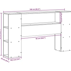 Vidaxl Tête de lit avec rangement blanc 160 cm bois massif de pin Outlet