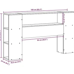 Vidaxl Tête de lit avec rangement blanc 160 cm bois massif de pin Outlet
