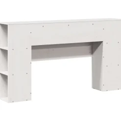 Vidaxl Tête de lit avec rangement blanc 160 cm bois massif de pin Outlet