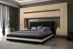 Azura Home Design Tête de lit avec rangement Armoire - pont de lit PANAMA 7/M/S/5-1C chêne sonoma 300x213x35cm