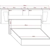 Azura Home Design Tête de lit avec rangement Armoire - pont de lit PANAMA 9HG/W/2-1C blanc/blanc brillant 306x91x35cm Outlet